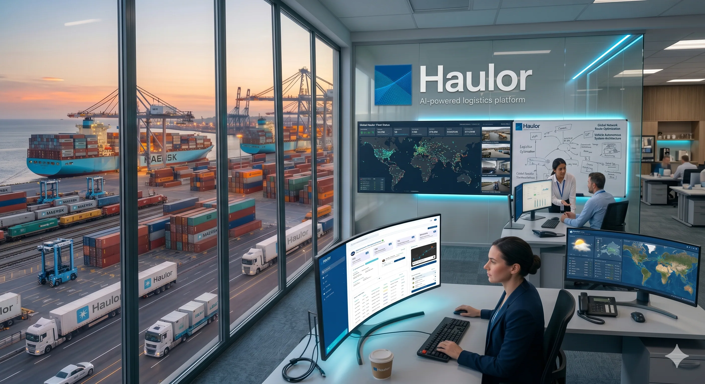 Haulor broker command center in use